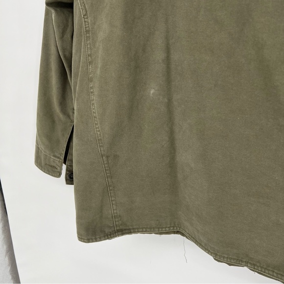 Men's Orvis Green Cotton Field Style Barn Chore Coat Jacket Size L - Picture 12 of 16